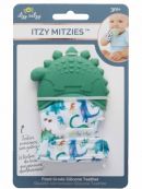 Itzy Ritzy (США) Прорезыватель рукавичка силиконовый на руку Teal Dino